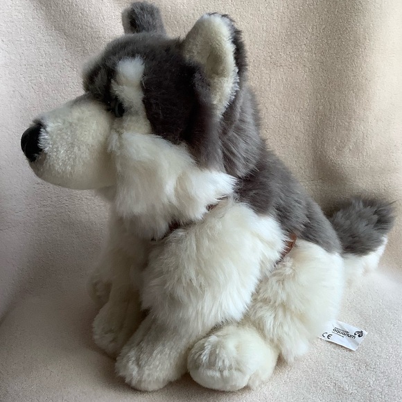 Vancouver Aquarium Other - Vancouver Aquarium Plush Fluffy Siberian Husky with Harness Stuffed Animal Toy